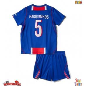 Paris Saint-Germain Marquinhos #5 Replica Home Stadium Kit for Kids 2026-27 Short Sleeve (+ pants)